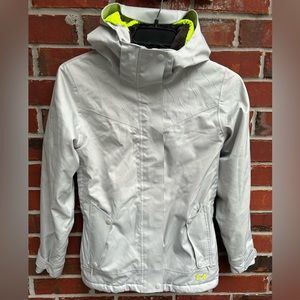 Under Armour Women’s Armour Storm Full Zip Cream XS Hooded Ski Coat w/Pockets M5